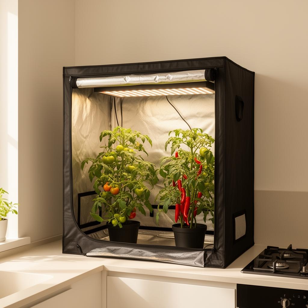 Indoor Vegetable Kit 80×80 — Tomato & Chili